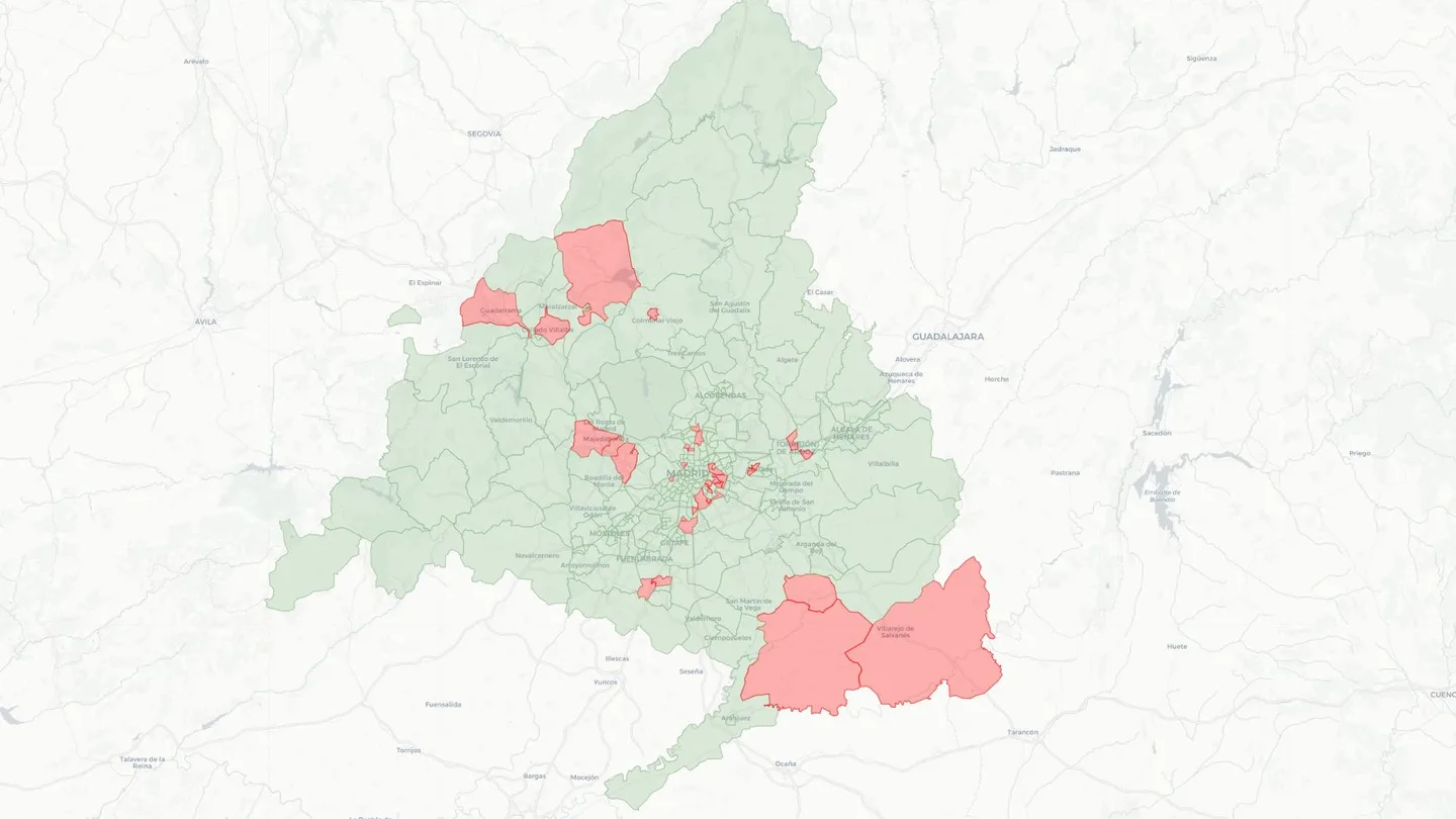35 zonas sanitarias con restricciones en Madrid 35 zonas sanitarias con restricciones en Madrid
