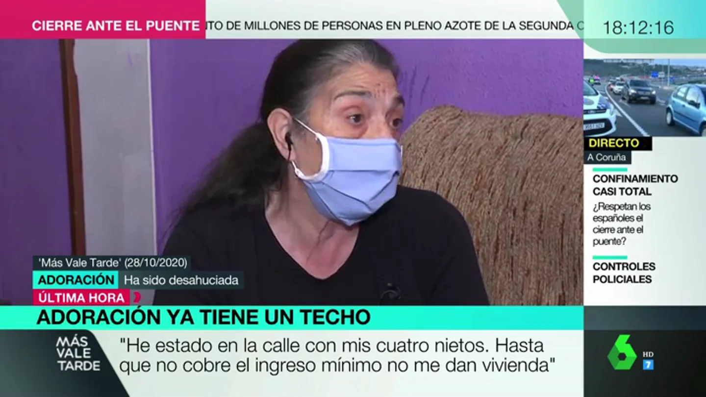 Conceden un alquiler social a Adoración, la mujer desahuciada en plena pandemia con sus cuatro nietos Conceden un alquiler social a Adoración, la mujer desahuciada en plena pandemia con sus cuatro nietos