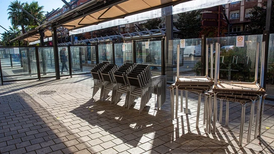 Imagen de una terraza cerrada de Logroño Imagen de una terraza cerrada de Logroño