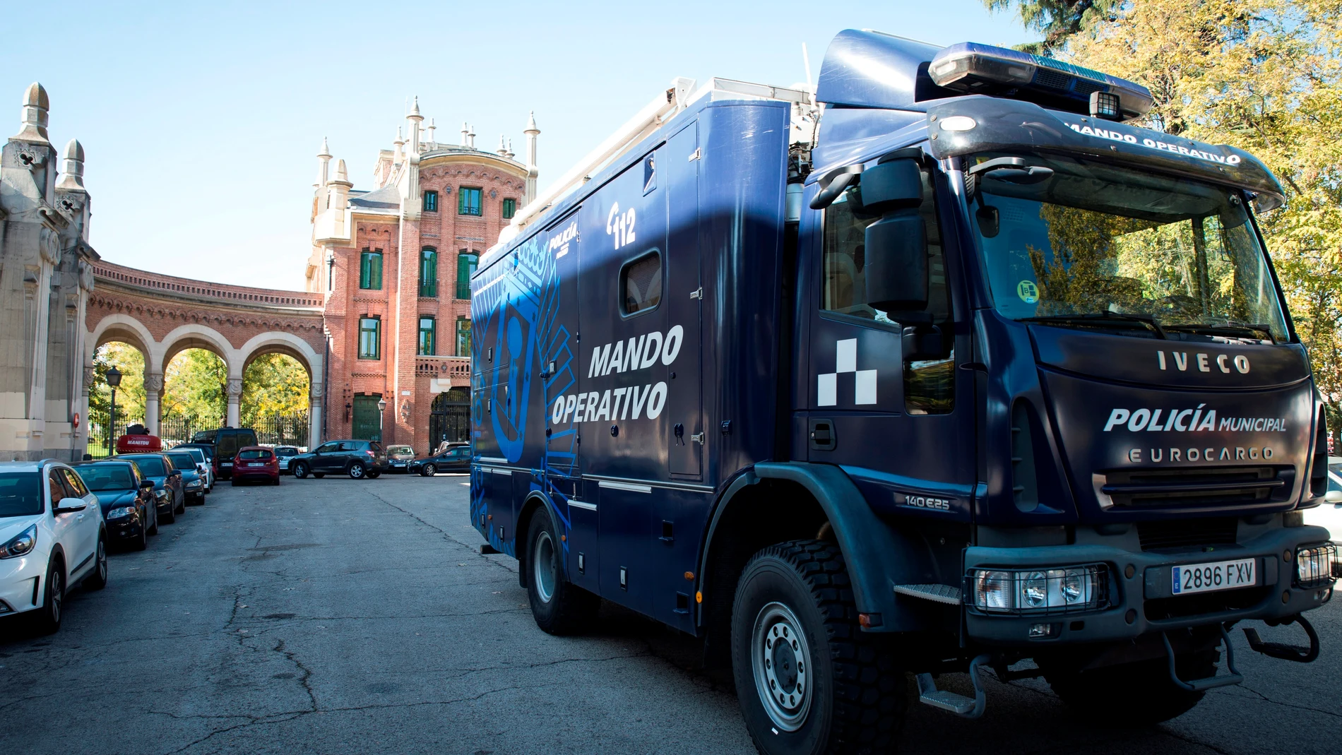Efectivos de la Policía de Madrid, en La Almudena