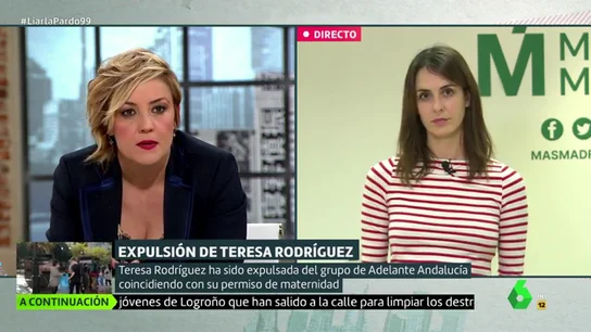 Rita Maestre, sobre Irene Montero y Teresa Rodríguez: "Es difícil de explicar que se expulse a alguien durante una baja de maternidad" Rita Maestre, sobre Irene Montero y Teresa Rodríguez: "Es difícil de explicar que se expulse a alguien durante una baja de maternidad"