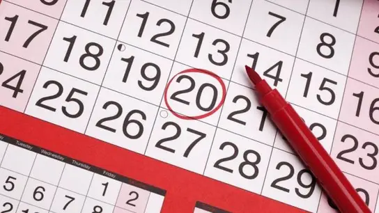 Imagen de archivo de un calendario. EE.UU