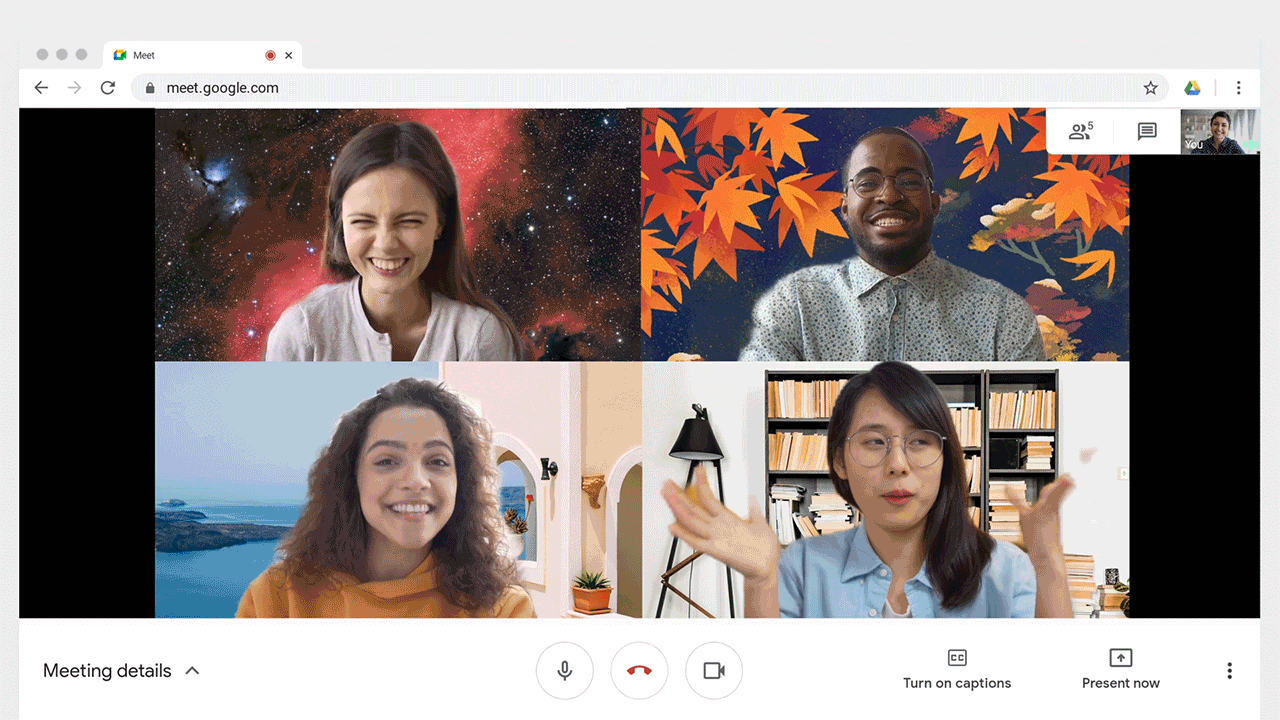 Los fondos virtuales personalizados llegan a Google Meet.