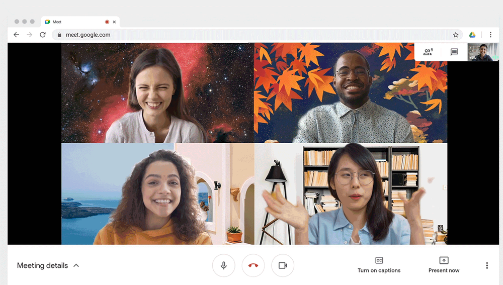 Los fondos virtuales personalizados llegan a Google Meet.