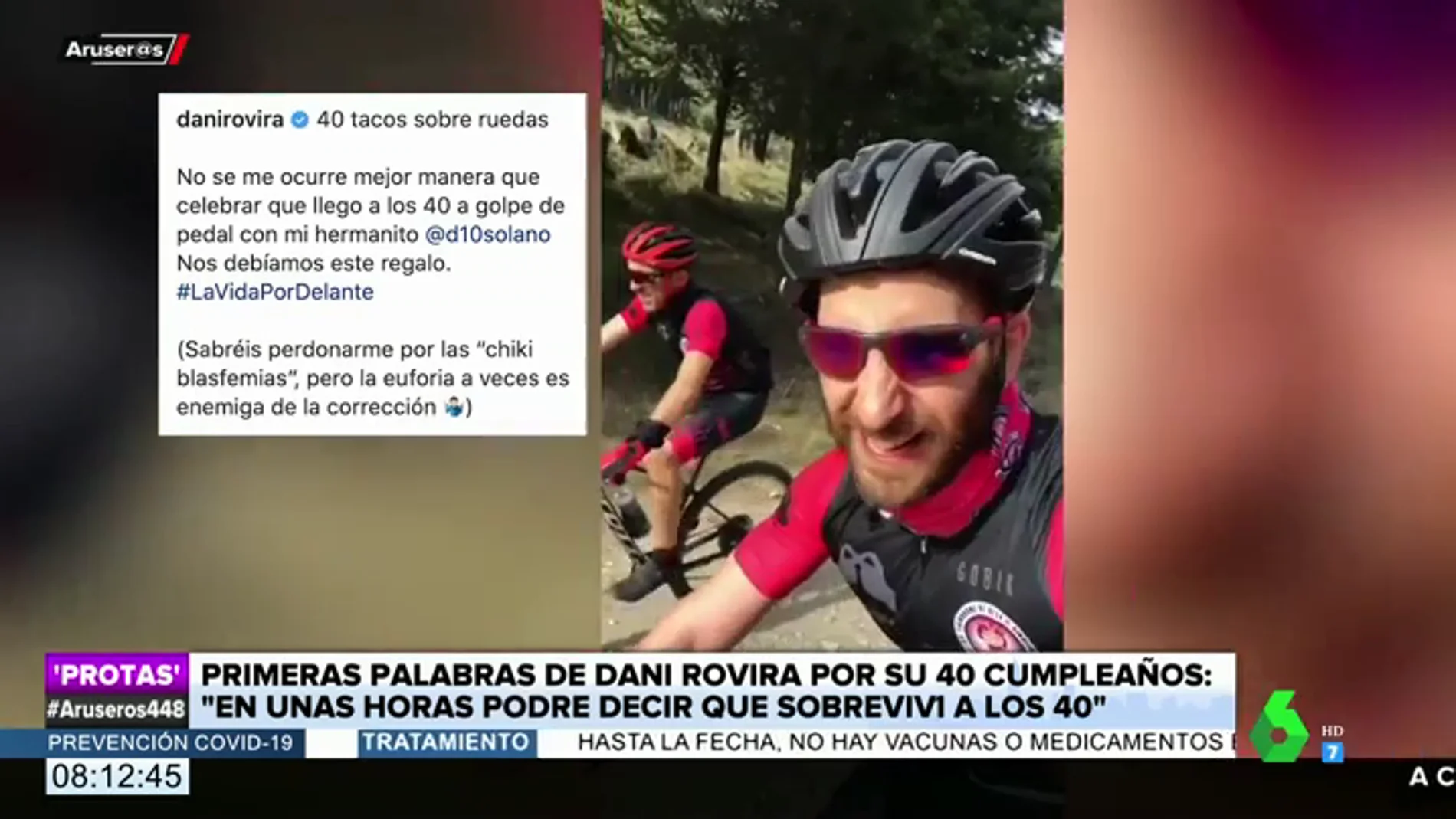 El divertido vídeo de Dani Rovira montando en bici como un 'anti-influencer': "¡Me cago en la p***, me pongo a grabar en una cuesta!"