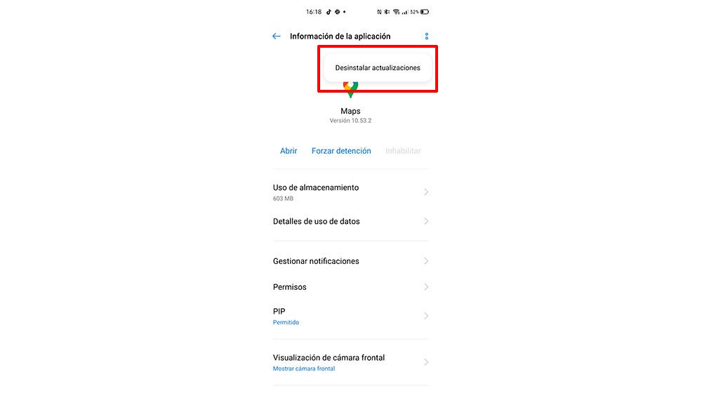 Desinstalarlos las actualizaciones