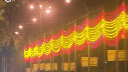 Imágenes de la prueba de iluminación emitidas por Telemadrid Imágenes de la prueba de iluminación emitidas por Telemadrid