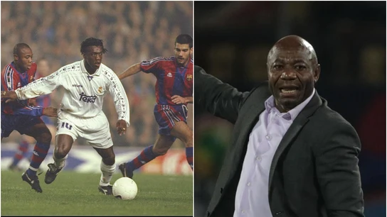 Emmanuel Amunike, en su etapa como jugador y entrenador Emmanuel Amunike, en su etapa como jugador y entrenador