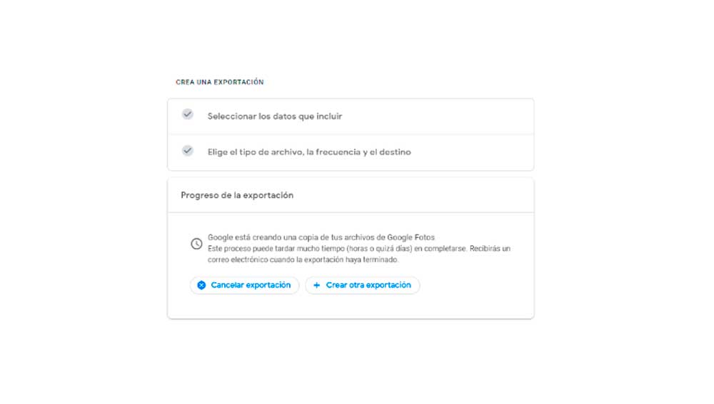 Exportando las fotos y vídeos