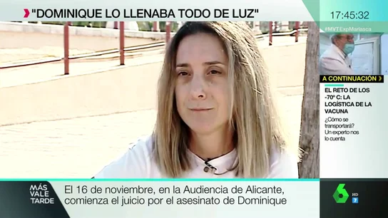 Habla la madre de Dominique, el niño presuntamente asesinado por su madrastra: "Nunca crees que pueda hacer eso y venir a tu casa" Habla la madre de Dominique, el niño presuntamente asesinado por su madrastra: "Nunca crees que pueda hacer eso y venir a tu casa"