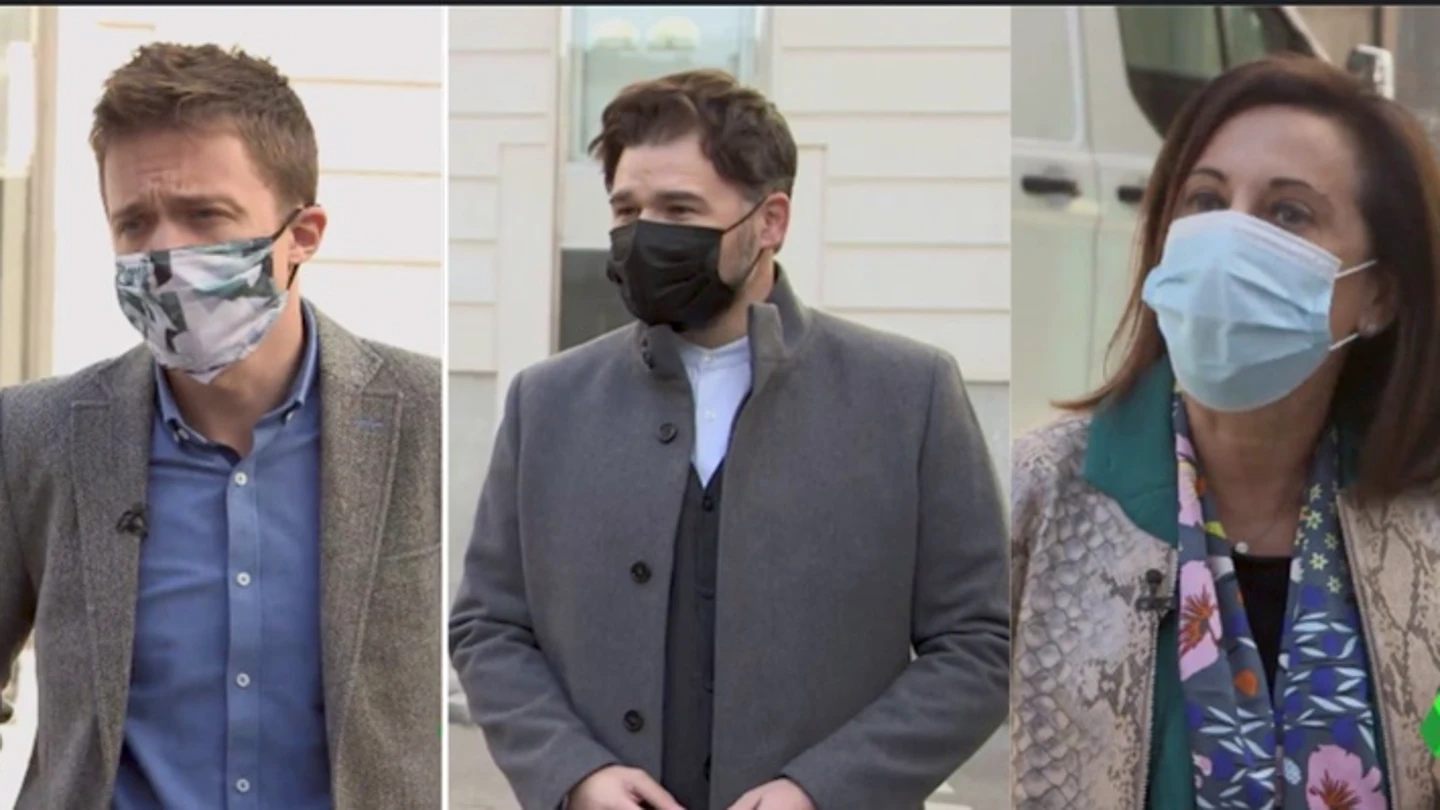 Íñigo Errejón, Gabriel Rufián y Margarita Robles Íñigo Errejón, Gabriel Rufián y Margarita Robles
