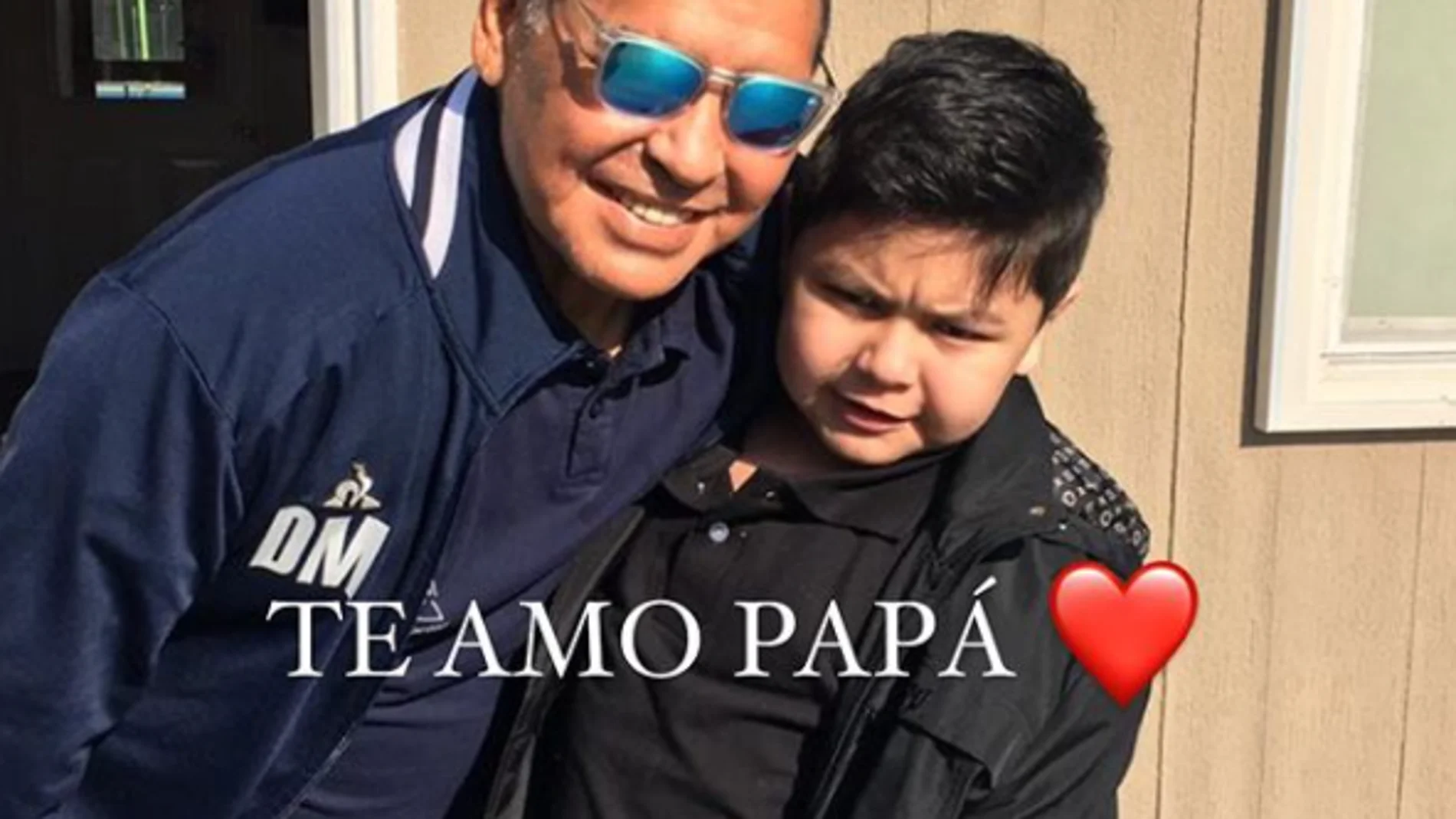 Maradona con su hijo Diego Fernando