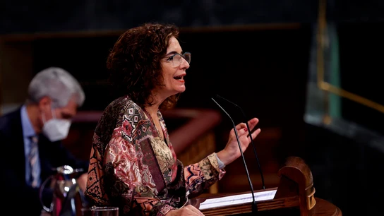 María Jesús Montero, portavoz del Gobierno, en una de sus intervenciones en el Congreso María Jesús Montero, portavoz del Gobierno, en una de sus intervenciones en el Congreso