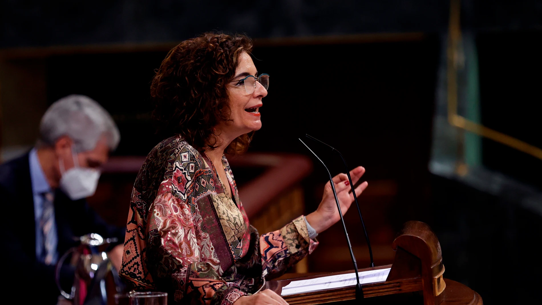 María Jesús Montero, portavoz del Gobierno, en una de sus intervenciones en el Congreso
