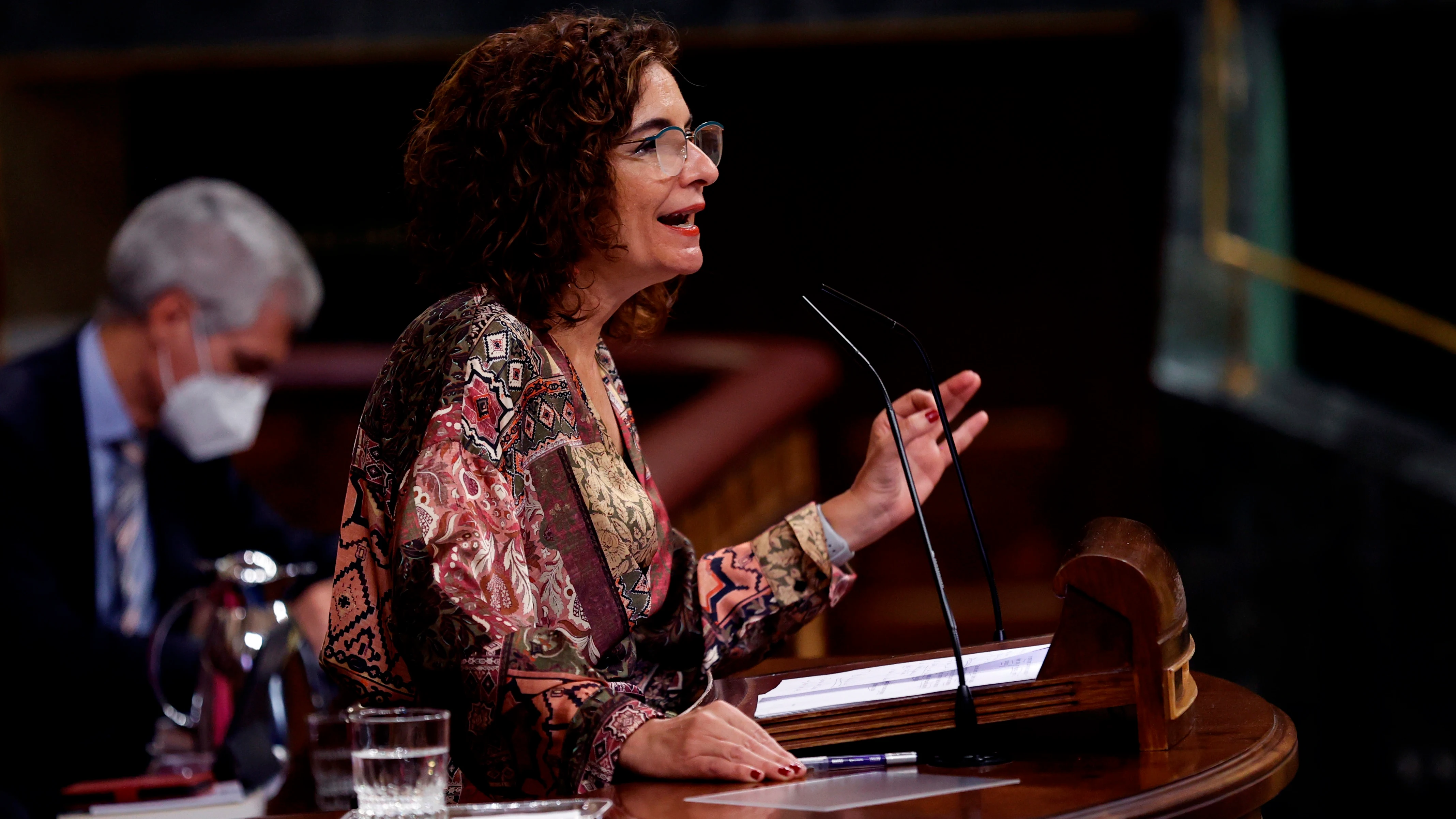 María Jesús Montero, portavoz del Gobierno, en una de sus intervenciones en el Congreso