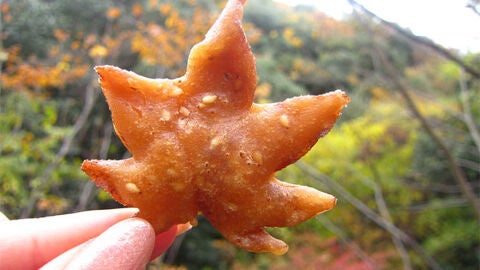 Hoja de arce en tempura