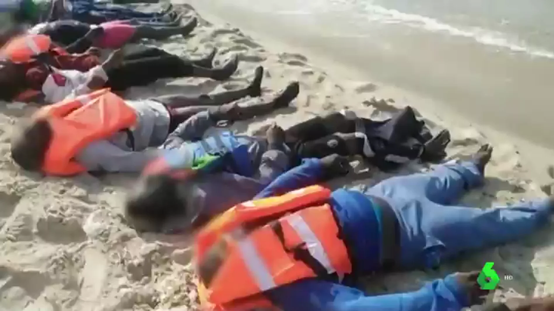 Migrantes fallecidos en la costa de Libia