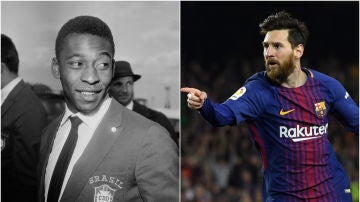 Pelé y Leo Messi