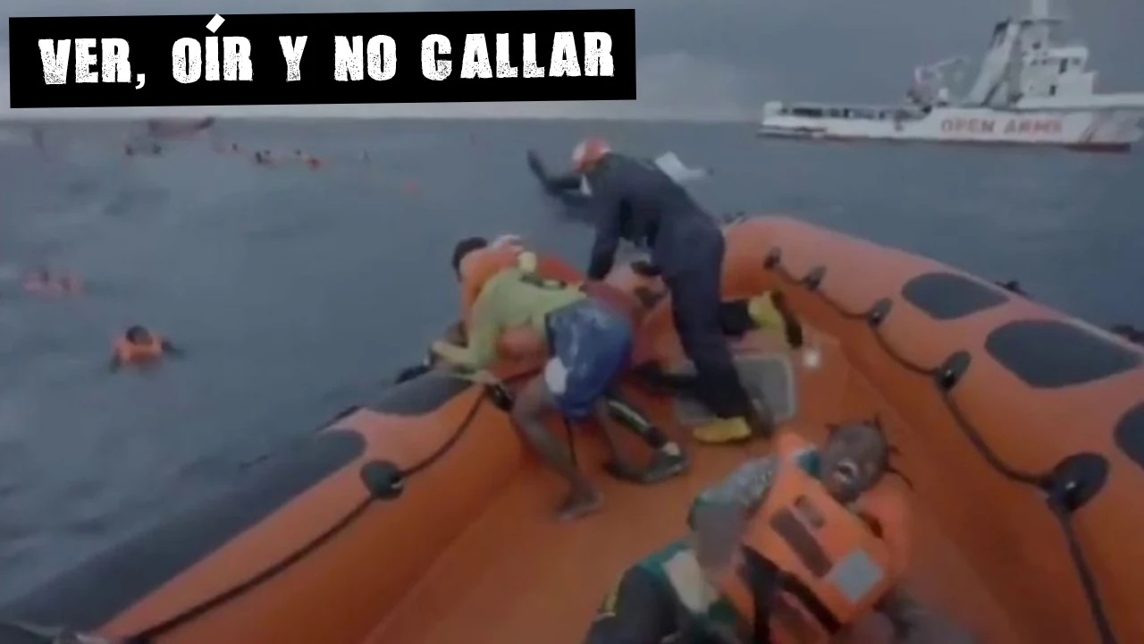 Madre gritando por su bebé en el Mediterráneo