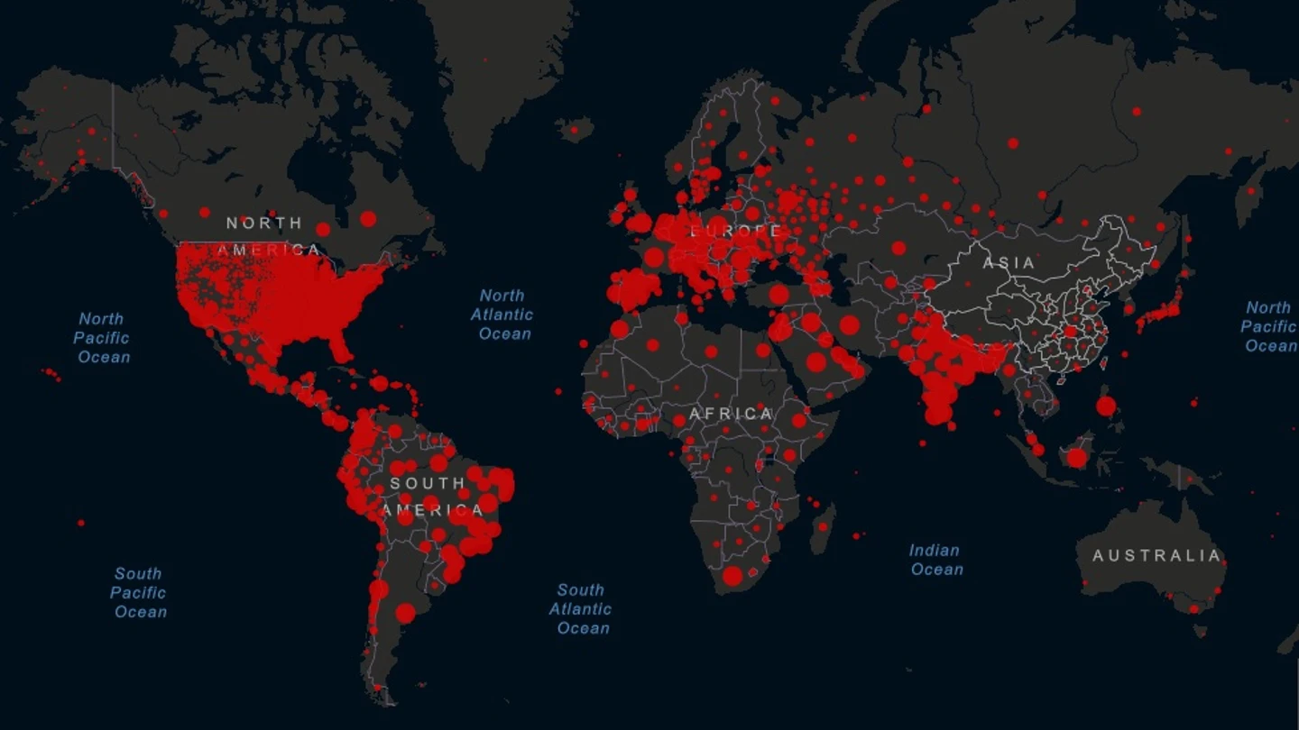 Mapa del coronavirus en el mundo Mapa del coronavirus en el mundo