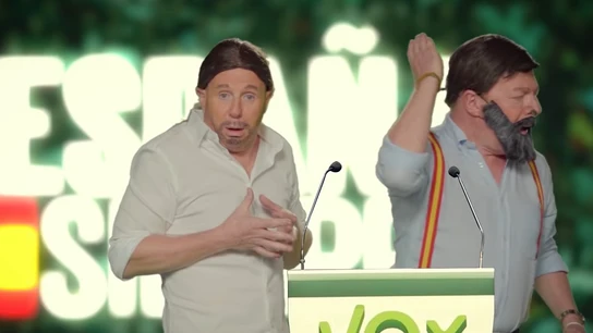 'Los Morancos' imitando a Santiago Abascal y Pablo Iglesias 'Los Morancos' imitando a Santiago Abascal y Pablo Iglesias