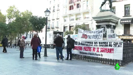 Imagen de la zona donde tiene lugar el Rastro de Madrid Imagen de la zona donde tiene lugar el Rastro de Madrid