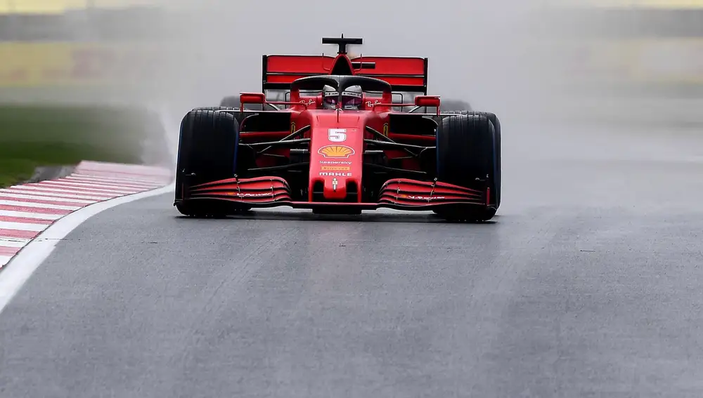 Sebastian Vettel subió al podio