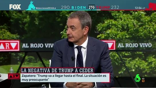 Zapatero: "Joe Biden sorprenderá favorablemente. Es un político con mucha experiencia y va a hacer un Gobierno potente" Zapatero: "Joe Biden sorprenderá favorablemente. Es un político con mucha experiencia y va a hacer un Gobierno potente"