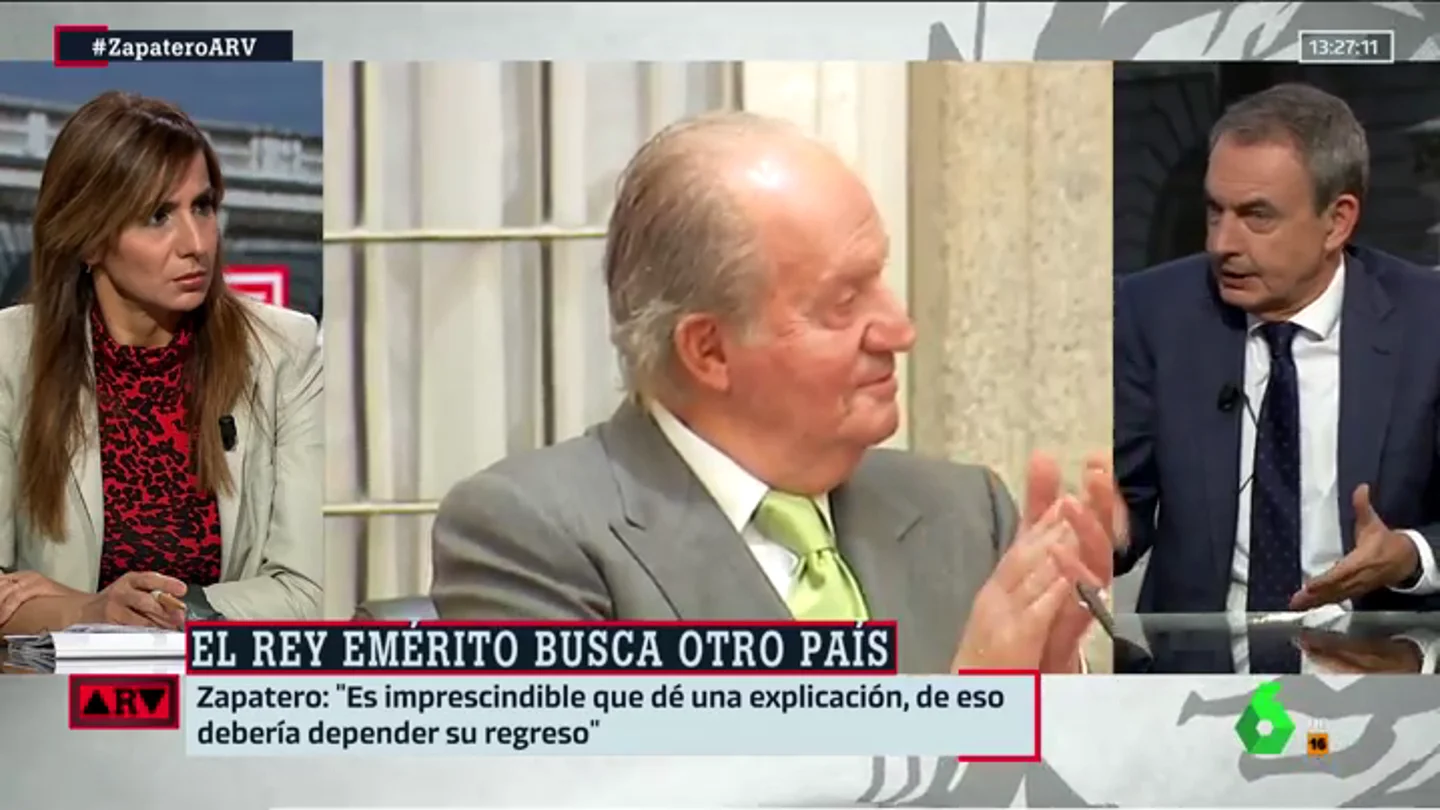 Zapatero cree que el rey emérito debería dar explicaciones antes de regresar a España porque "la sociedad se lo merece" Zapatero cree que el rey emérito debería dar explicaciones antes de regresar a España porque "la sociedad se lo merece"