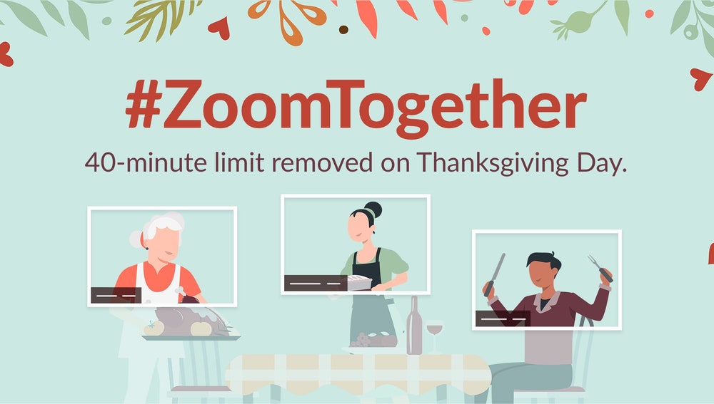 Minutos de videollamadas ilimitados en Acción de Gracias con Zoom.