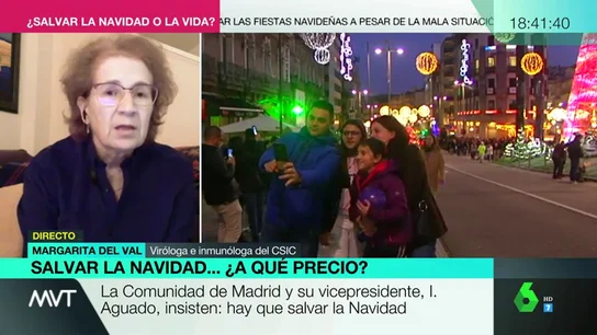 La alerta de Margarita del Val sobre el coronavirus tras la Navidad: "La cuesta de enero será tremenda, y directamente con nuestros familiares" La alerta de Margarita del Val sobre el coronavirus tras la Navidad: "La cuesta de enero será tremenda, y directamente con nuestros familiares"