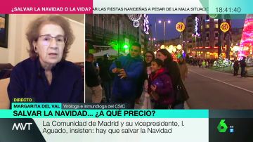 La alerta de Margarita del Val sobre el coronavirus tras la Navidad: "La cuesta de enero será tremenda, y directamente con nuestros familiares"