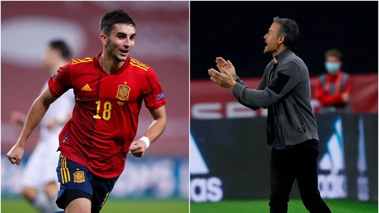 Ferran Torres y Luis Enrique Ferran Torres y Luis Enrique