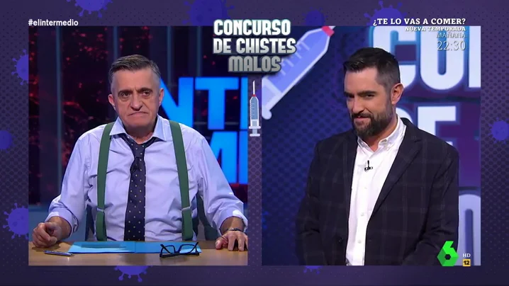 Dani Mateo y Wyoming se enfrentan contando chistes malos sobre la vacuna: "Al menos de este no hay dos dosis"