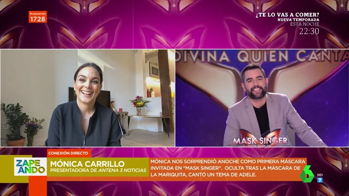 Mónica Carrillo 'desvela' en Zapeando cómo accedió a cantar en Mask Singer: "Lo utilicé para romper muros mentales"