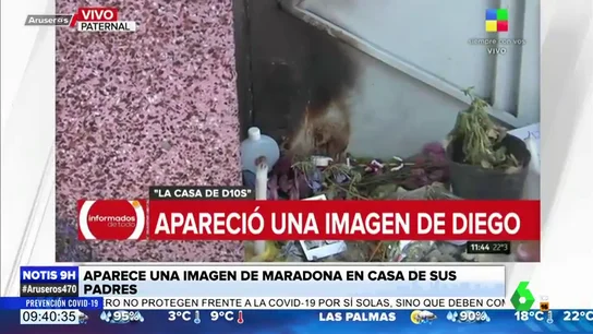 Aparece una imagen del rostro de Maradona en casa de los padres del astro argentino Aparece una imagen del rostro de Maradona en casa de los padres del astro argentino
