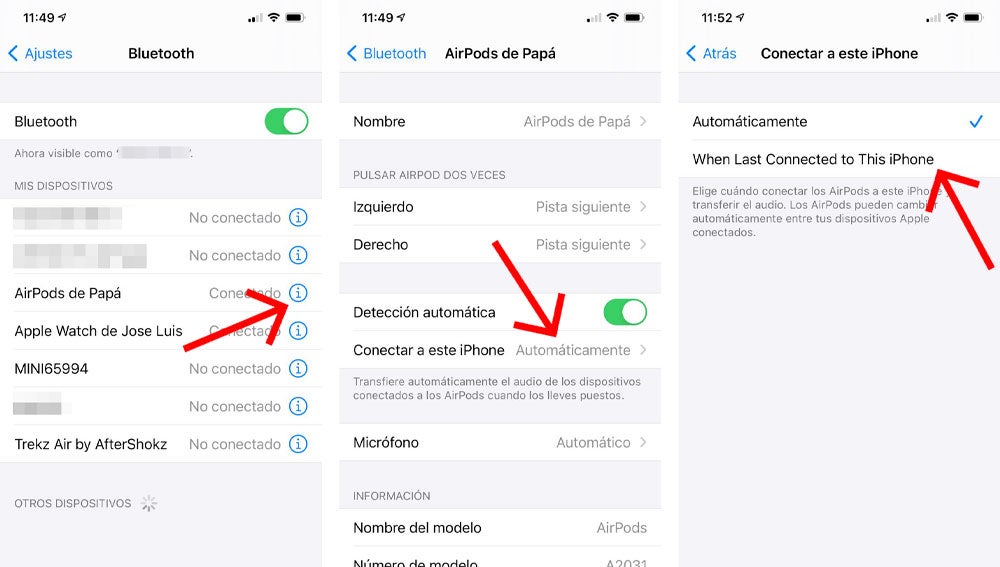 Desactiva la conexión automática de tus Airpods.
