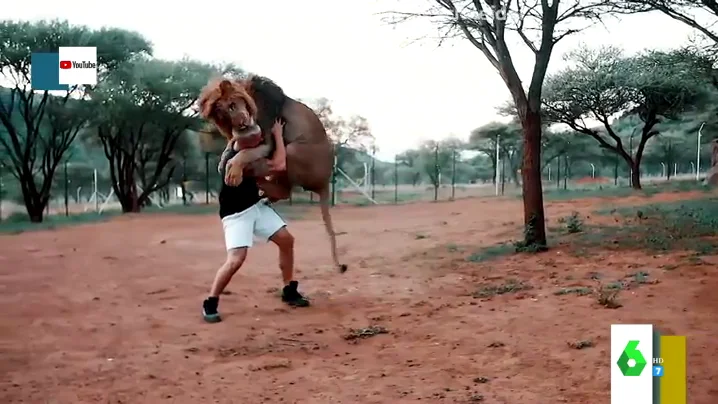 Los impresionantes vídeos del youtuber Dean Schneider con leones, hienas y elefantes en una reserva de África