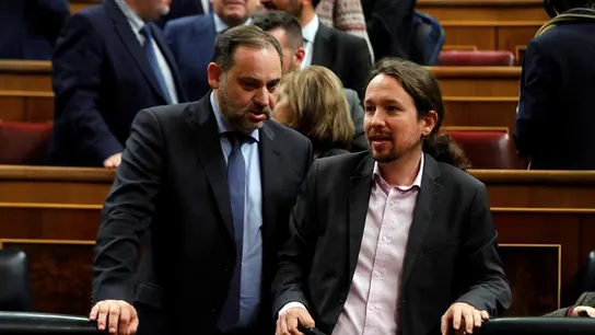 Imagen de archivo de Pablo Iglesias y José Luis Ábalos Imagen de archivo de Pablo Iglesias y José Luis Ábalos