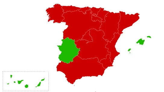 Mapa por CCAA sobre cierres y limitaciones durante el puente de la Constitución Mapa por CCAA sobre cierres y limitaciones durante el puente de la Constitución