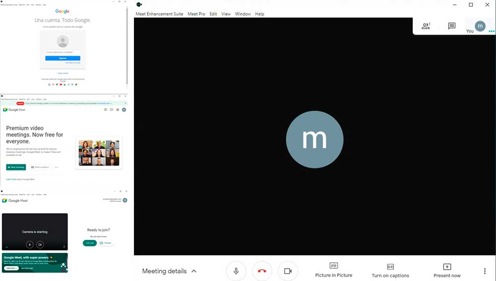 Así es Google Meet versión escritorio