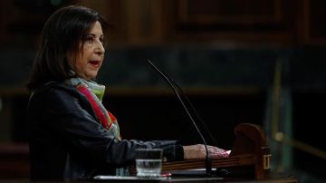 Margarita Robles, en la tribuna del Congreso