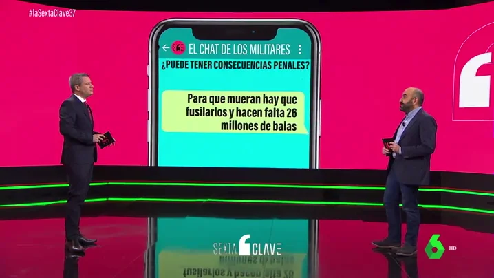  ¿Hay delito en el chat de los militares que piden fusilar a 26 millones de españoles?