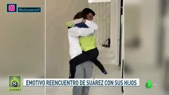 El emotivo reencuentro de Luis Suárez con sus hijos tras superar el coronavirus El emotivo reencuentro de Luis Suárez con sus hijos tras superar el coronavirus