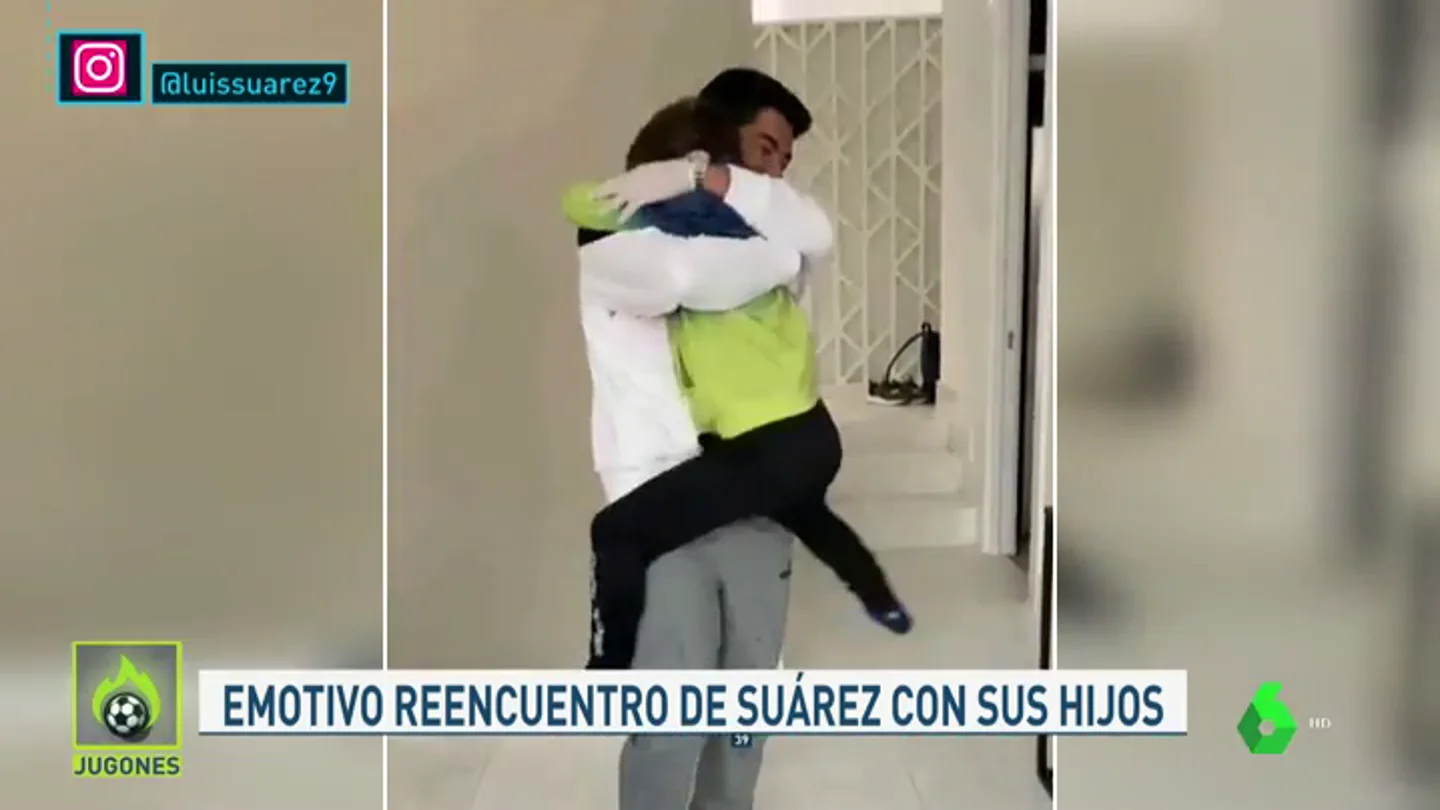 El emotivo reencuentro de Luis Suárez con sus hijos tras superar el coronavirus El emotivo reencuentro de Luis Suárez con sus hijos tras superar el coronavirus