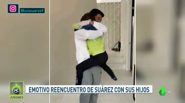 El emotivo reencuentro de Luis Suárez con sus hijos tras superar el coronavirus