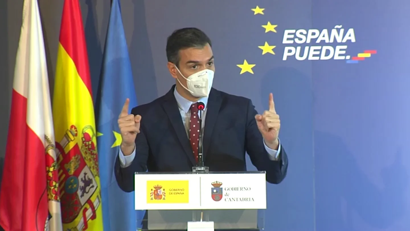 Pedro Sánchez espera que en junio haya entre 15 y 20 millones de personas vacunadas en España Pedro Sánchez espera que en junio haya entre 15 y 20 millones de personas vacunadas en España