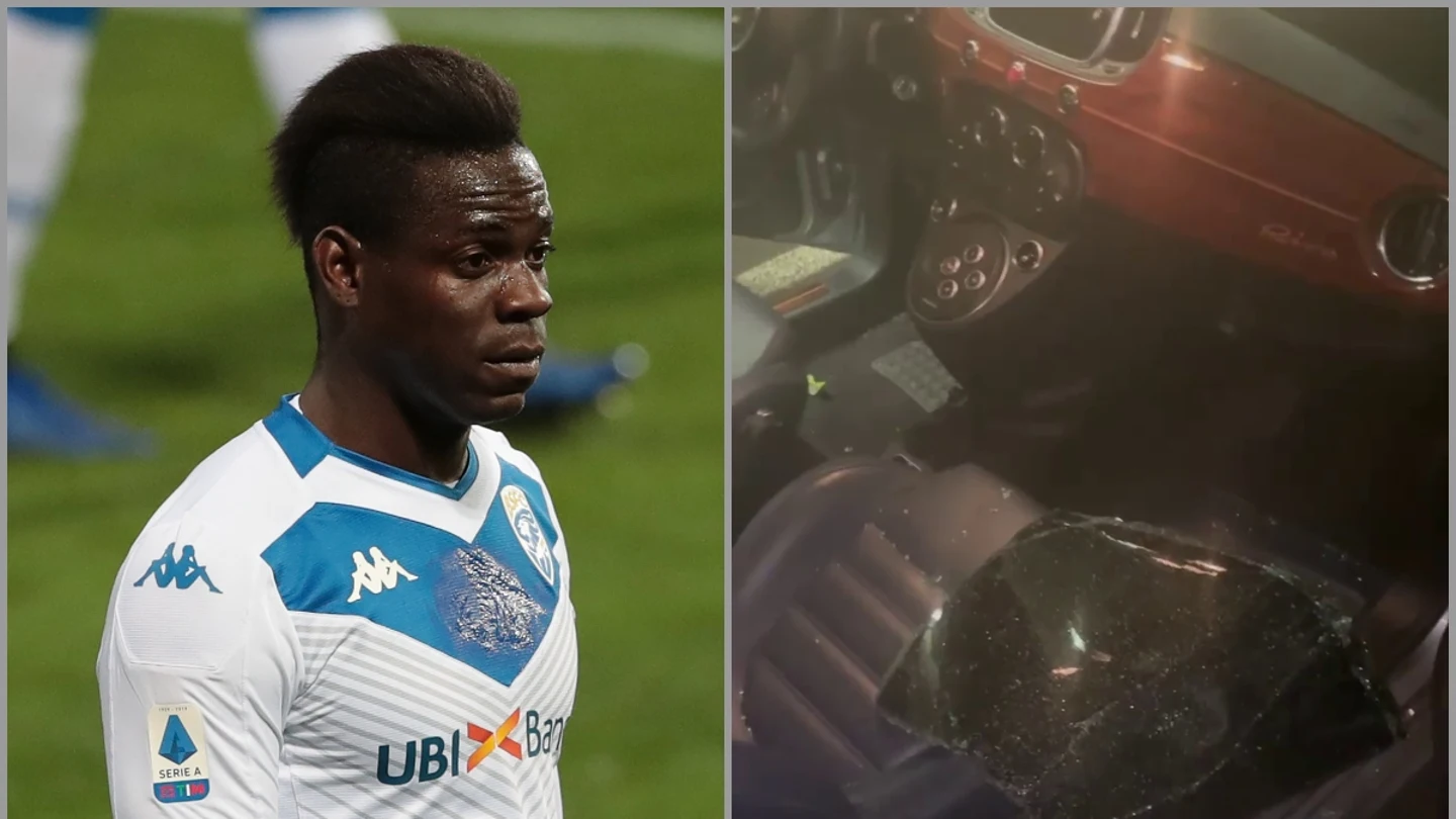 Balotelli y su coche Balotelli y su coche