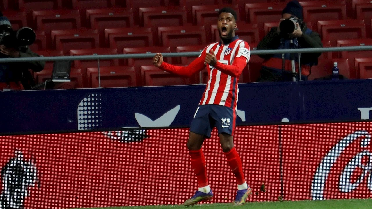 Thomas Lemar celebra un gol