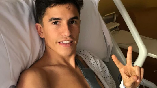 Marc Márquez, desde el hospital Marc Márquez, desde el hospital